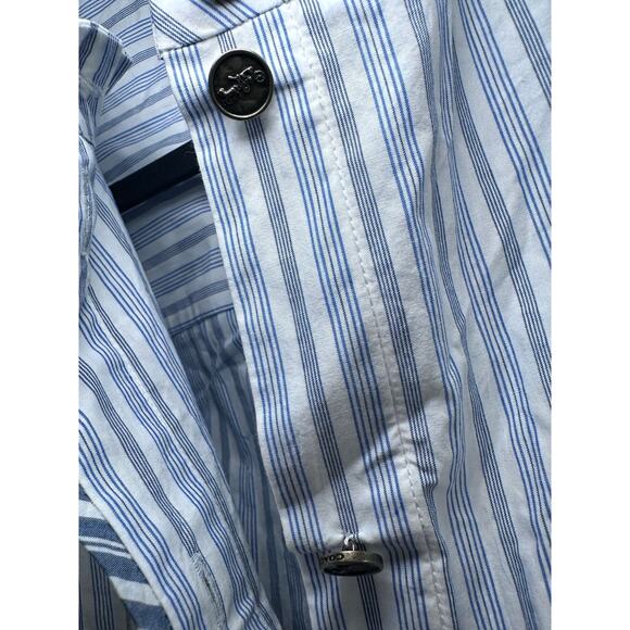 Coach Stripe Shirt Blue White Boho Dress 2 NWT - Picture 8 of 12